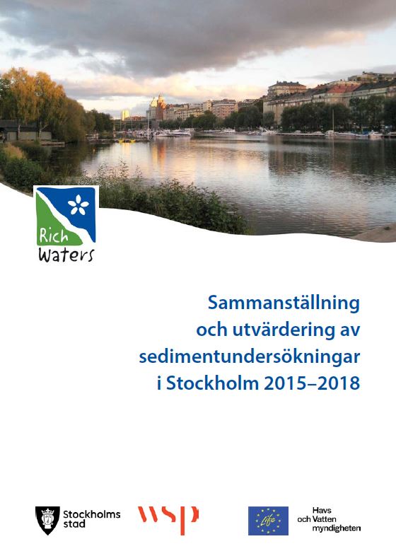 dokumentets omslag med vy över Stockholm och logotyper från projektet