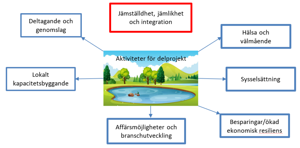 En skiss över de effekter som har utvärderats. 