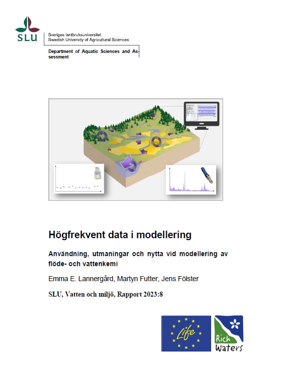 Omslag med illustration och texten Högfrekvent data i modellering